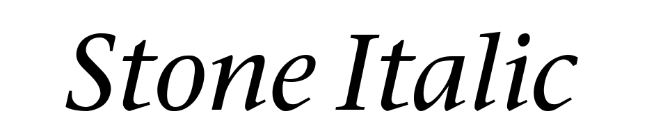 Stone Italic Yazı tipi ücretsiz indir